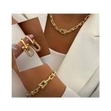Chain-Link Jewelry Set – Horseshoe Accents