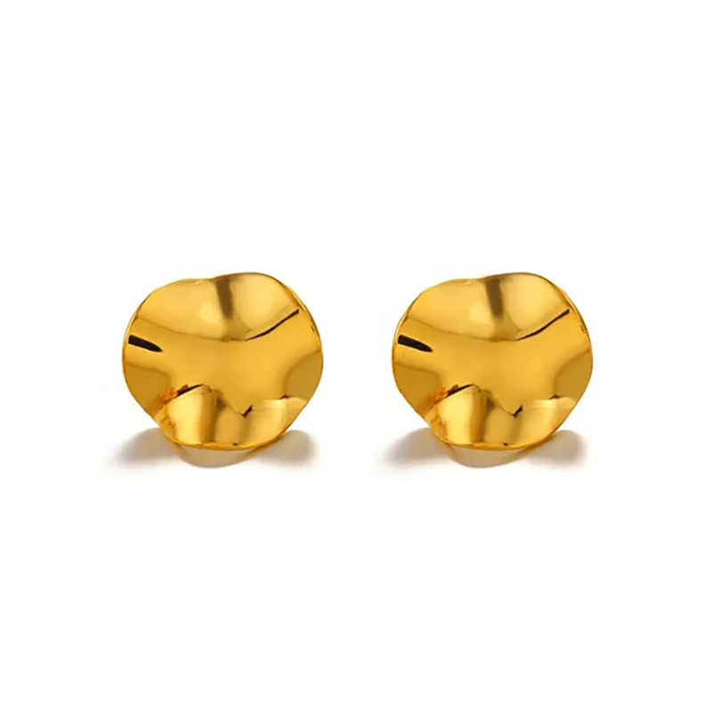 Ripple Disc Earrings