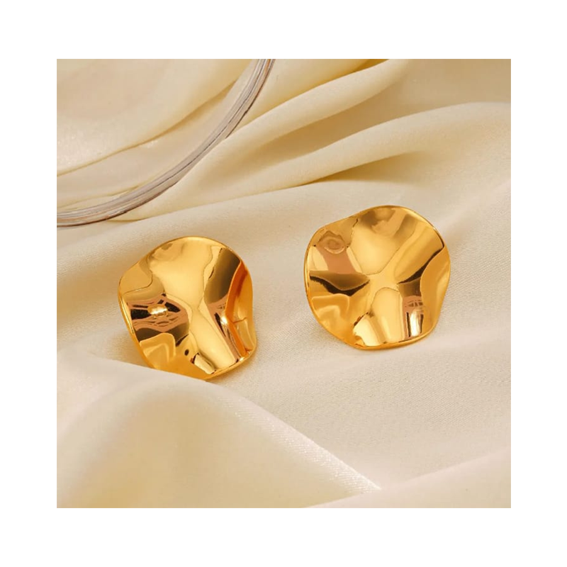 Ripple Disc Earrings
