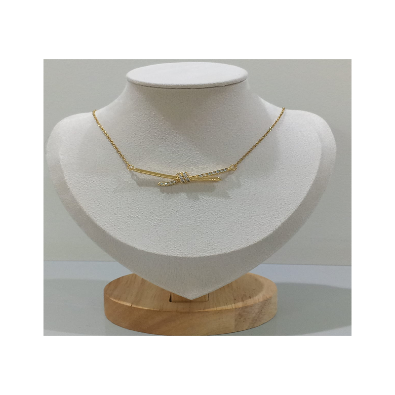 Knot Pendant Necklace with Sparkling Stones