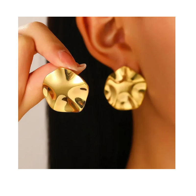Ripple Disc Earrings