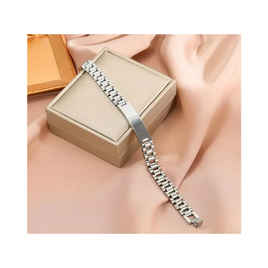 Engravable Men’s ID Chain Bracelet