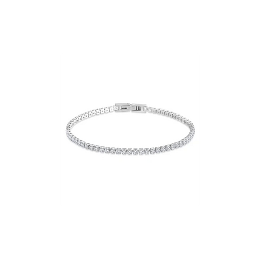 Classic Tennis Bracelet in Silver Tone