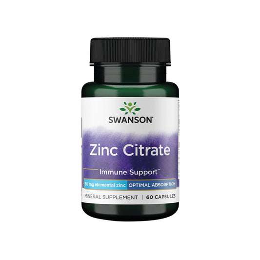 SWANSON Zinc Citrate 50MG - 60 Capsules