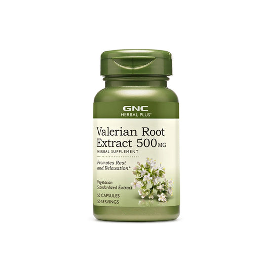 GNC Herbal Plus Valerian Root Extract 500MG - 50 Capsules