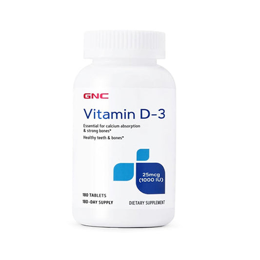 GNC Vitamin D-3 25mcg 1000 IU - 180 Tablets