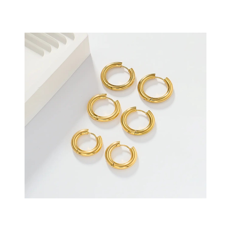 Thick Huggie Hoop Earrings