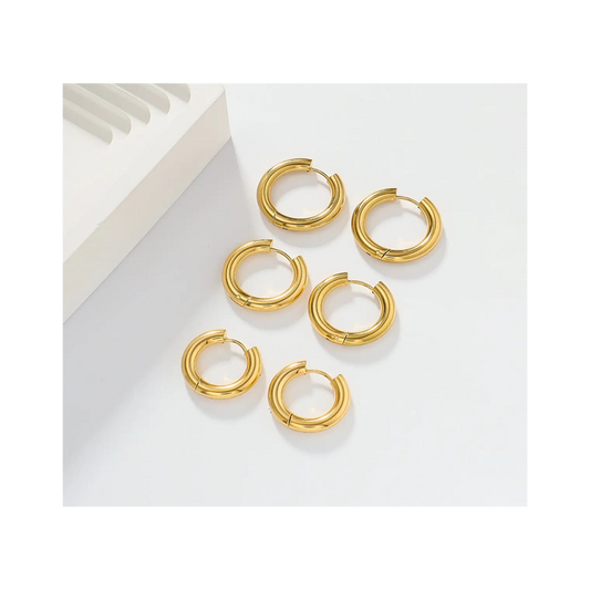 Thick Huggie Hoop Earrings