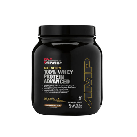 GNC Pro Performance AMP 100 % Whey Gold Series Protein Advanced Chocolate - Available in 930G & 2325G