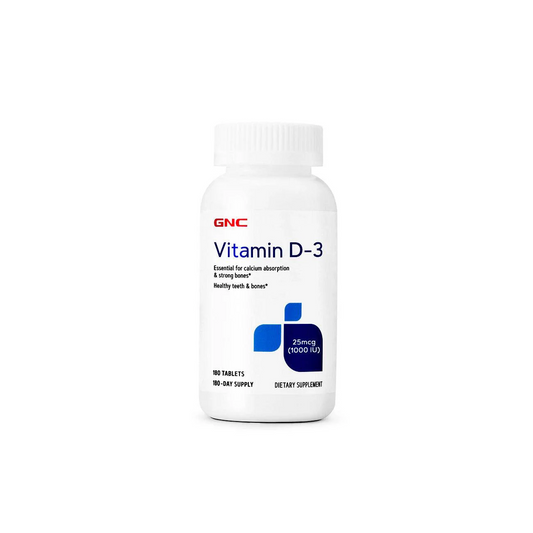 GNC VITAMIN D-3 25mcg 1000 UI - 180 TAB
