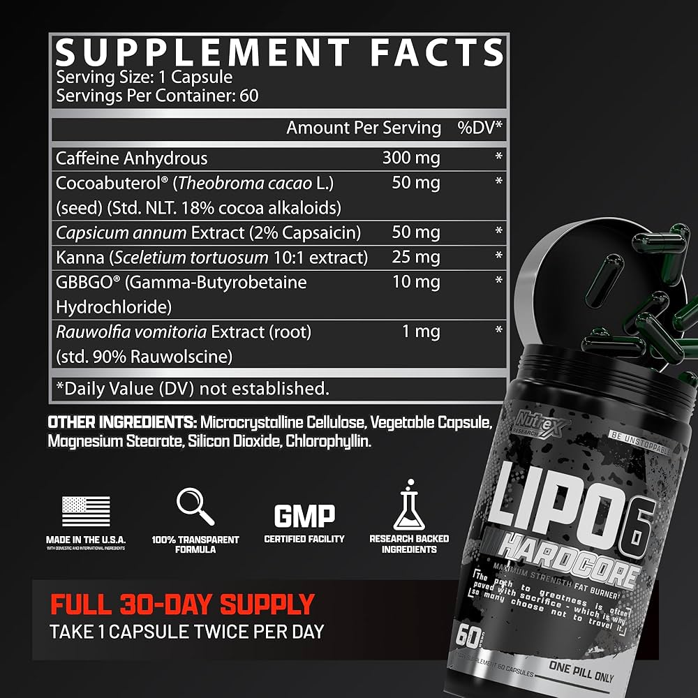 NUTREX RESEARCH Lipo 6 Hardcore - 60 Capsules