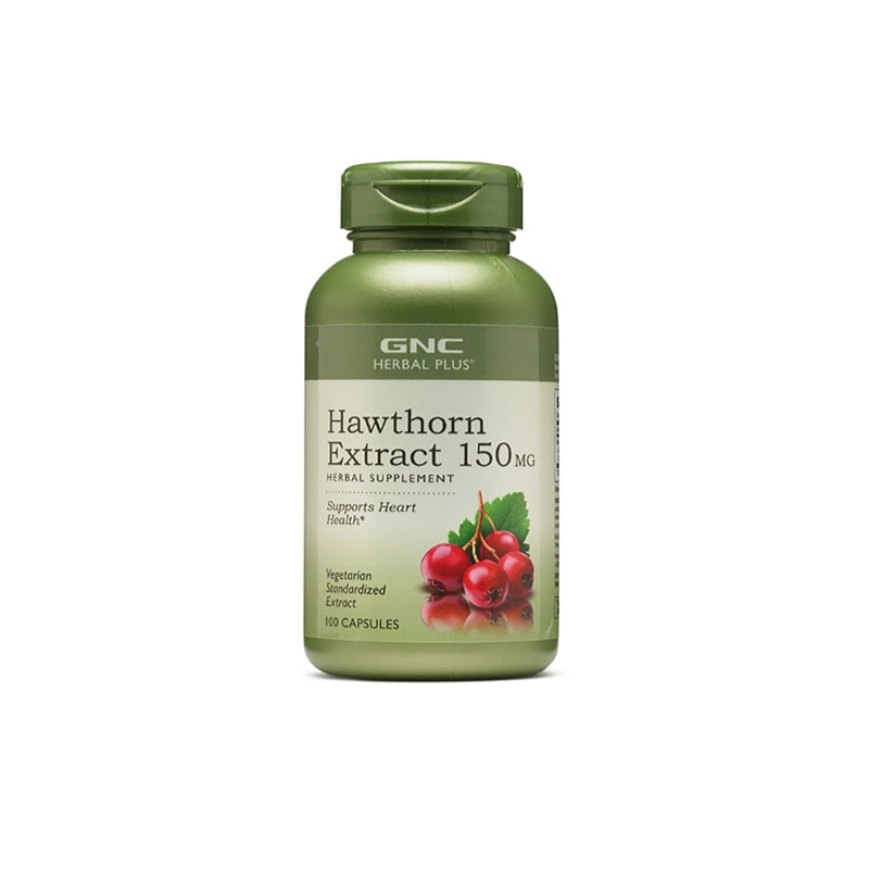 GNC Herbal Plus Hawthorn Extract 150 MG -  100 Capsules