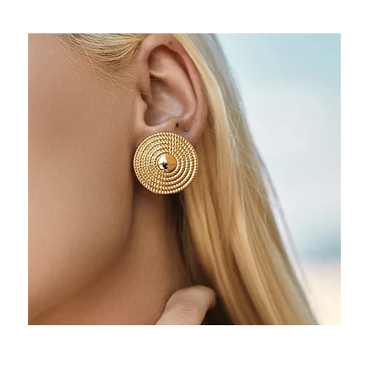 Round Disc Earrings