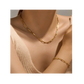 Paperclip Chain Necklace & Bracelet Set - Gold-Toned