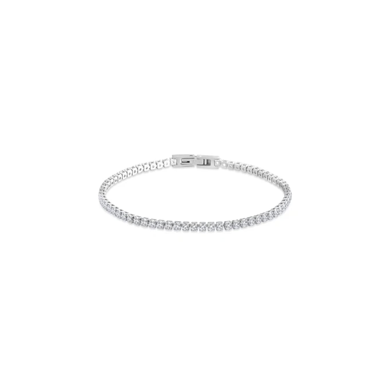 Classic Tennis Bracelet in Silver Tone