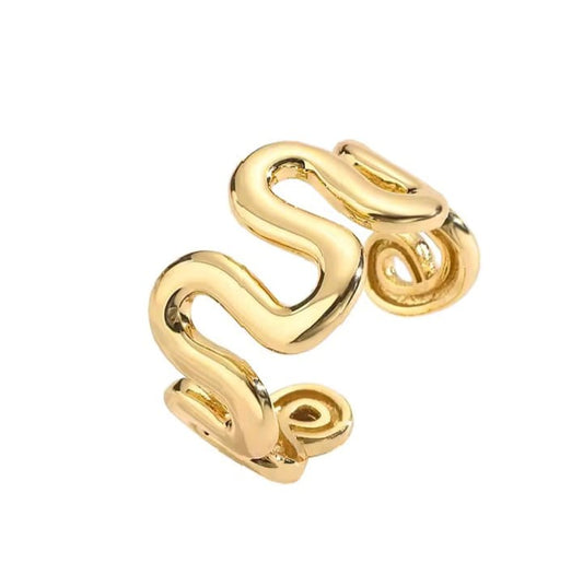 Adjustable Wave Band Ring