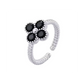 Adjustable Flower Ring – Four-Petal Design