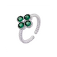 Adjustable Flower Ring – Four-Petal Design